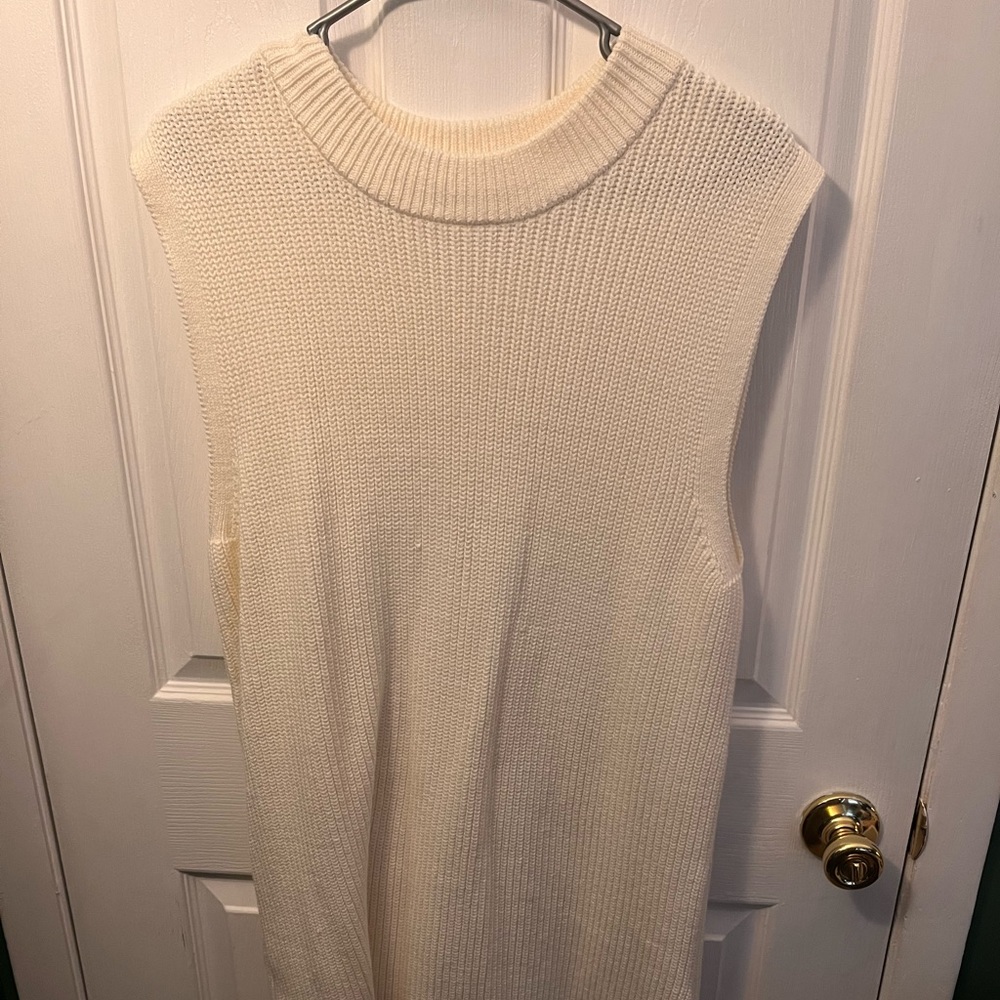 Cream sweater dress